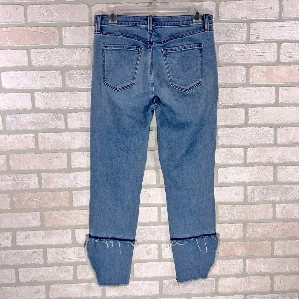J Brand Ruby High Rise Crop Cigarette Raw Hem Jeans in Patriot Wash Size 27 - Image 8
