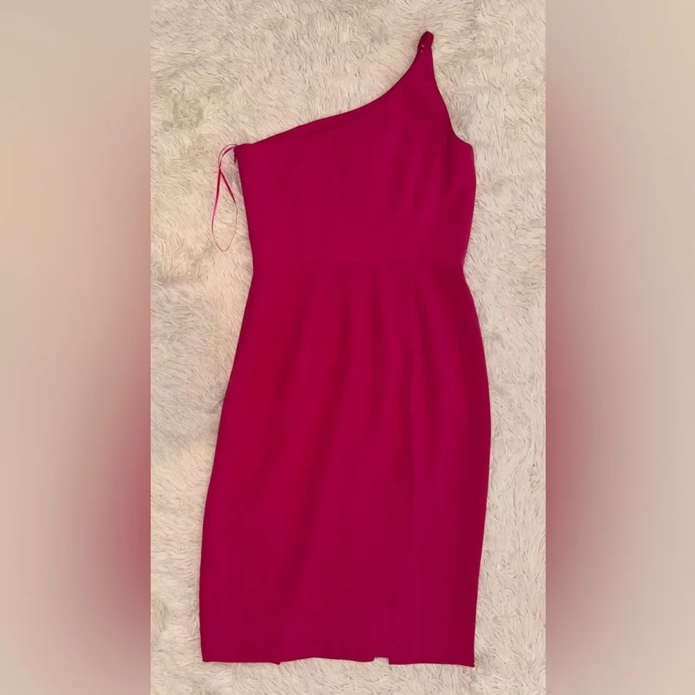 NWOT Dress the Population Alexandra Midi-Dress in Bright Fuchsia Size S - Image 4