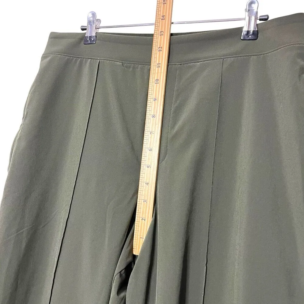 Athleta Brooklyn Heights High Rise Pants In Aspen Olive Cropped Women's Size 12 - Image 14