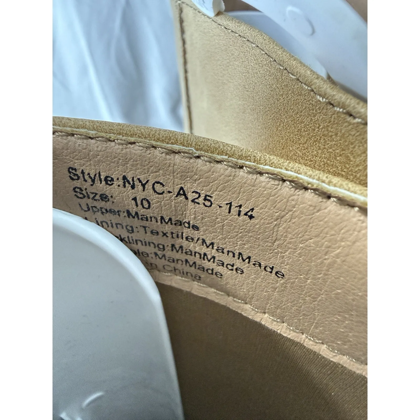 New York & Company Boots Womens Size 10 Tan/Beige Knee High Faux Leather NWOB Tan - Image 10