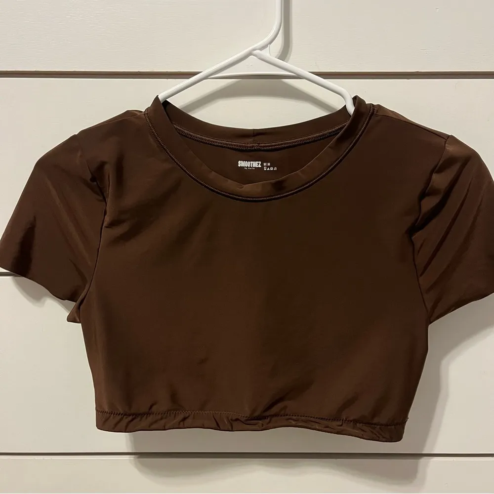 Aerie Smoothiez Brown Crop Top - Image 2