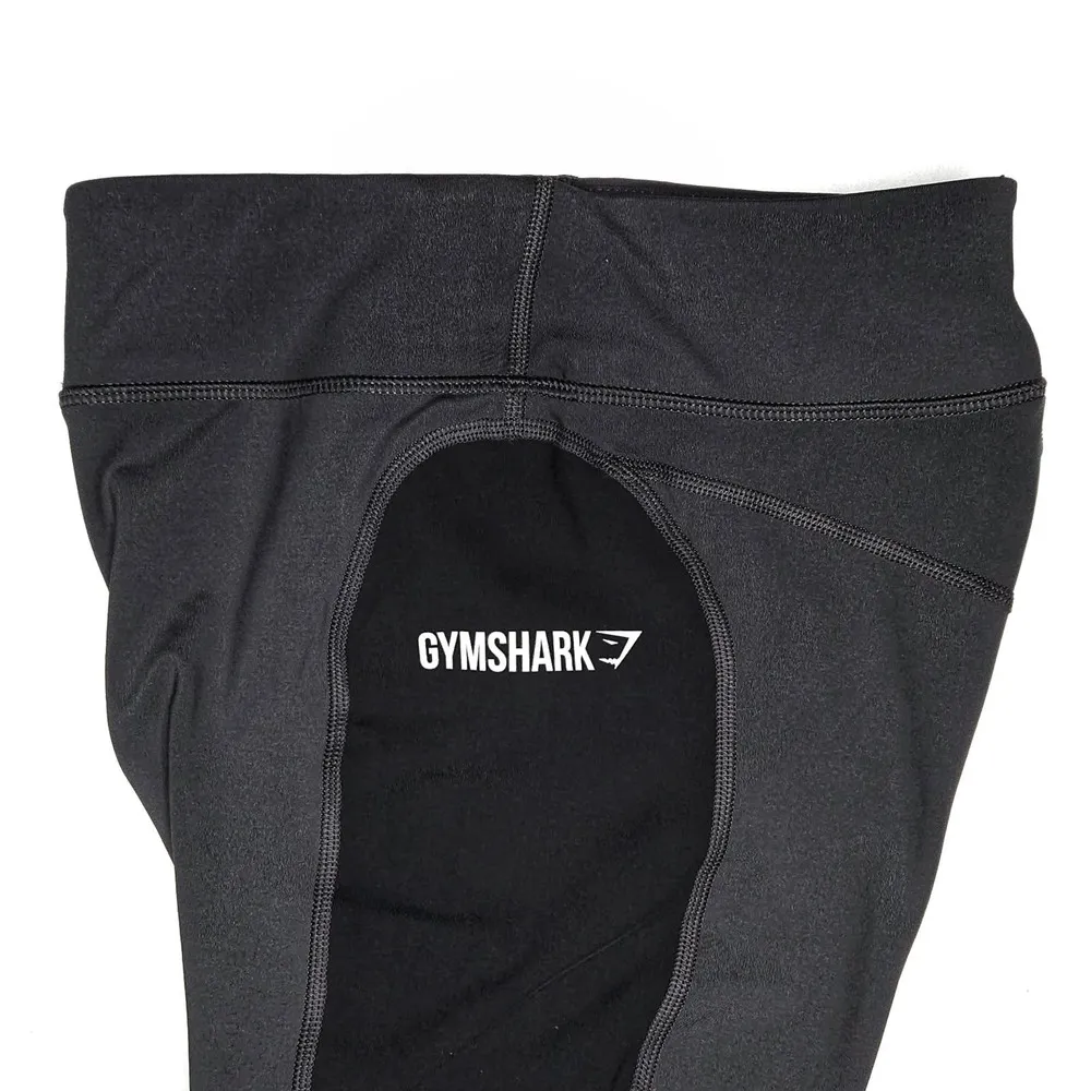Gymshark Illusion Leggings in Black Charcoal Light Grey - Image 2