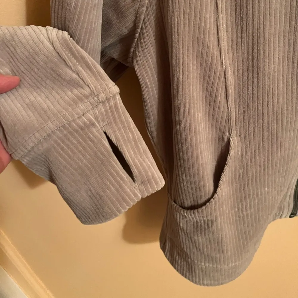 Scuba Track Velvet Cord Jacket in Riverstone - Image 11