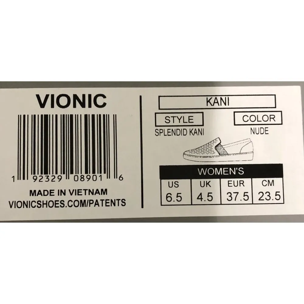 Vionic Womens Size 6.5 Splendid Kani Slip On Loafer Perforated Suede Neutral Tan - Image 3