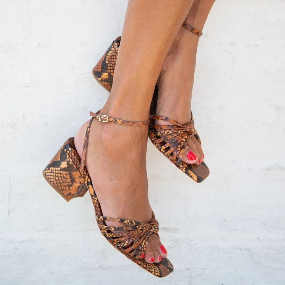 New Loeffler Randall Renee Knot Heel Sandals Size 8 - Image 5