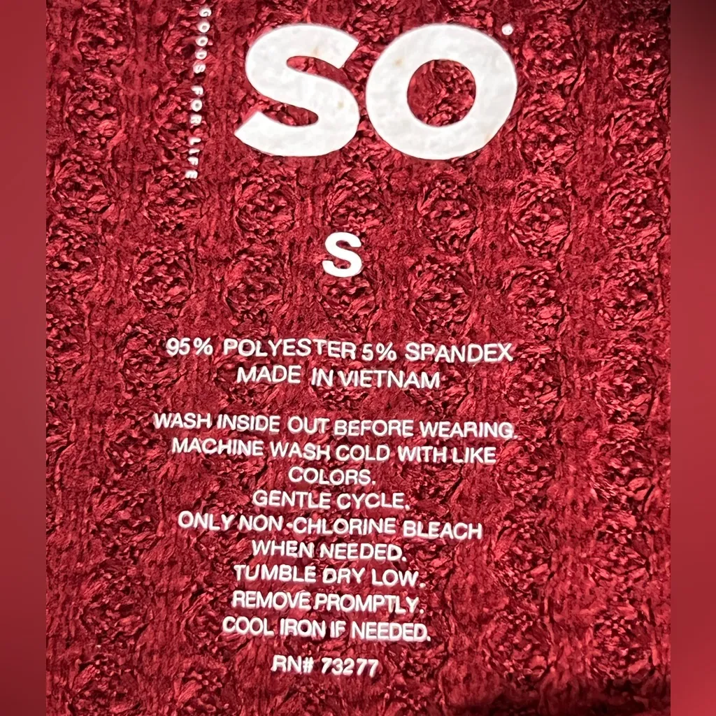 SO  Cozy Oversized Swing Red Top - Size Small - NWT - Image 5