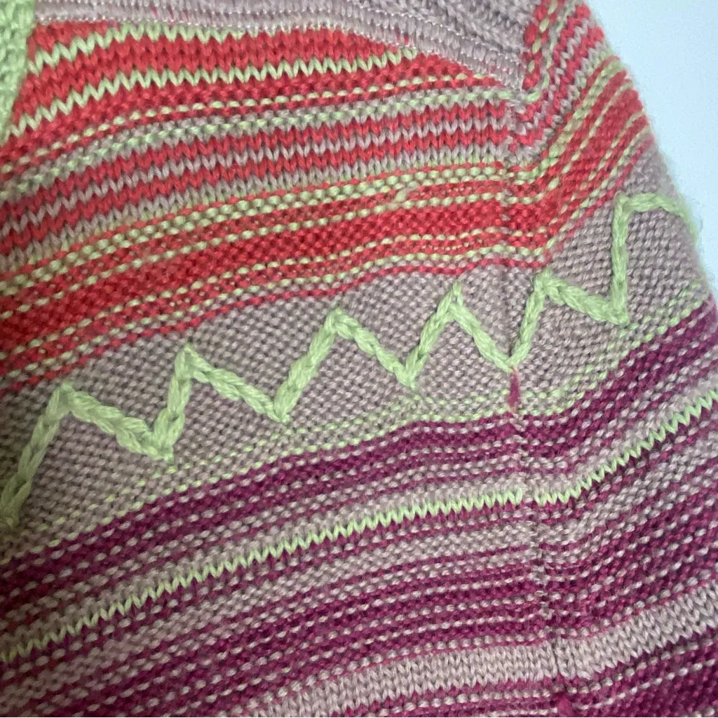 Christopher & Banks Wool Blend Color Block Chunky Knit Cardigan Sweater Sz S - Image 8