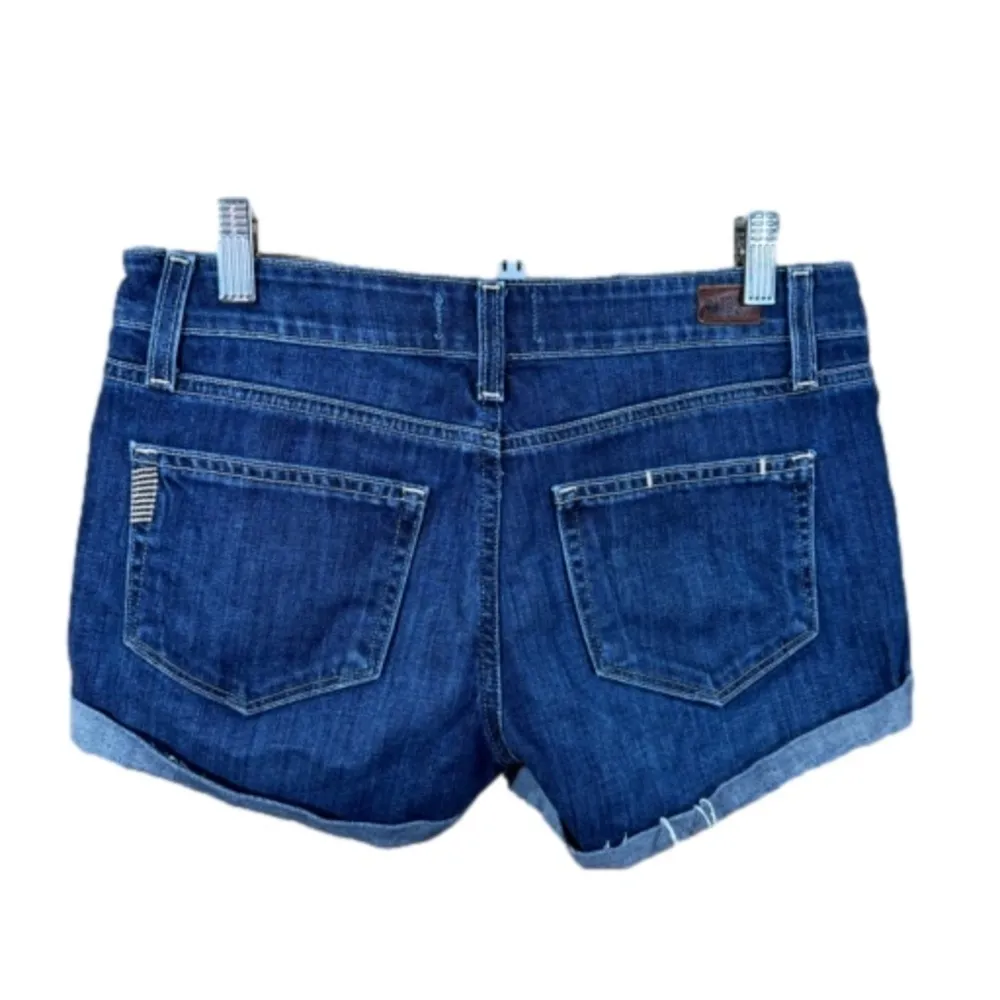Paige Jimmy Jimmy Dark Wash Denim Jean Shorts - Image 2