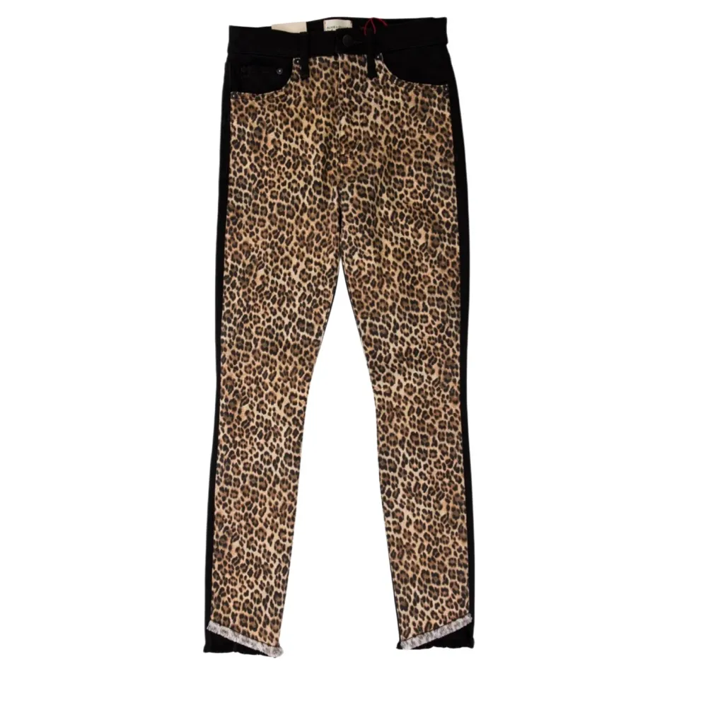 Alice + Olivia Leopard and Black Jeans Size 25 NWT - Image 2