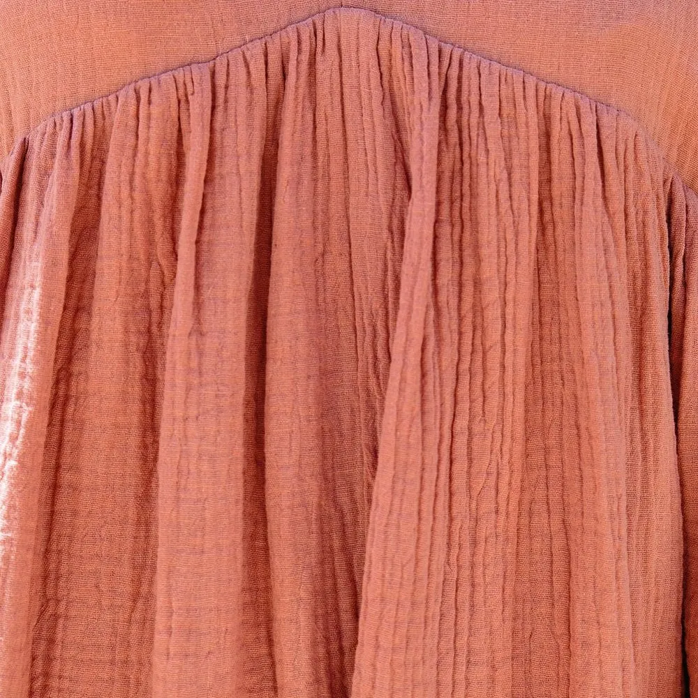 OATLAND COTTON POCKETED BABYDOLL DRESS - ROSE - Image 5