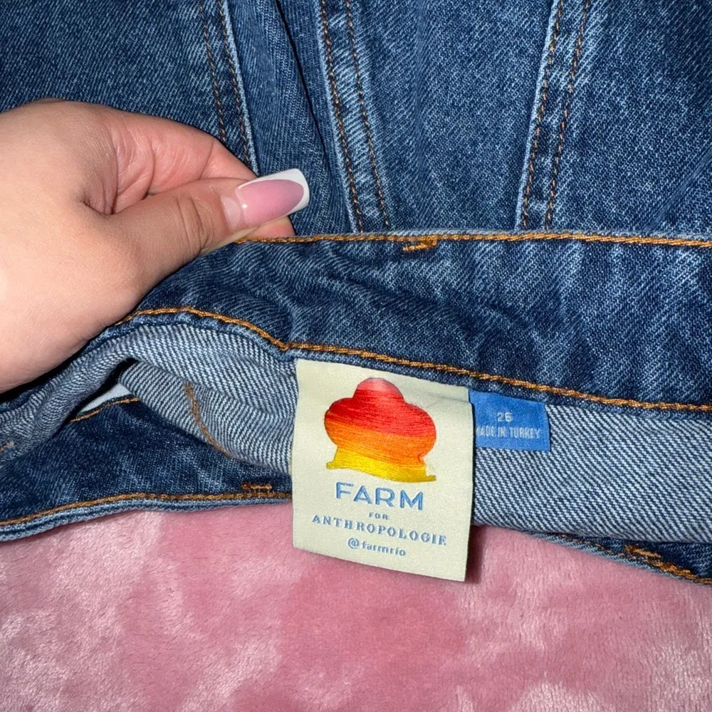 Farm Rio Ultra High-Rise Crochet Denim Shorts NWOT Size 26 - Image 4