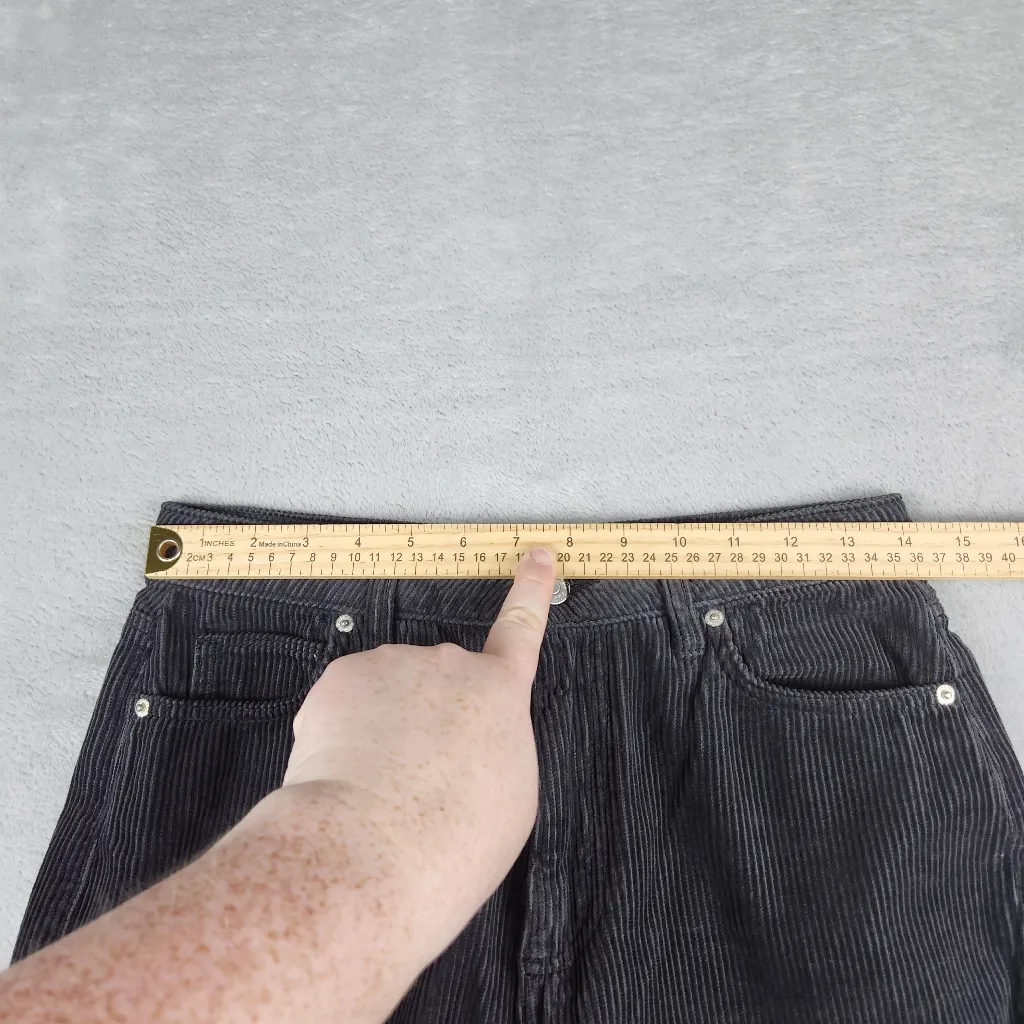 UO BDG Womens High Rise Mom Corduroy Pants Gray Size 27 - Image 4