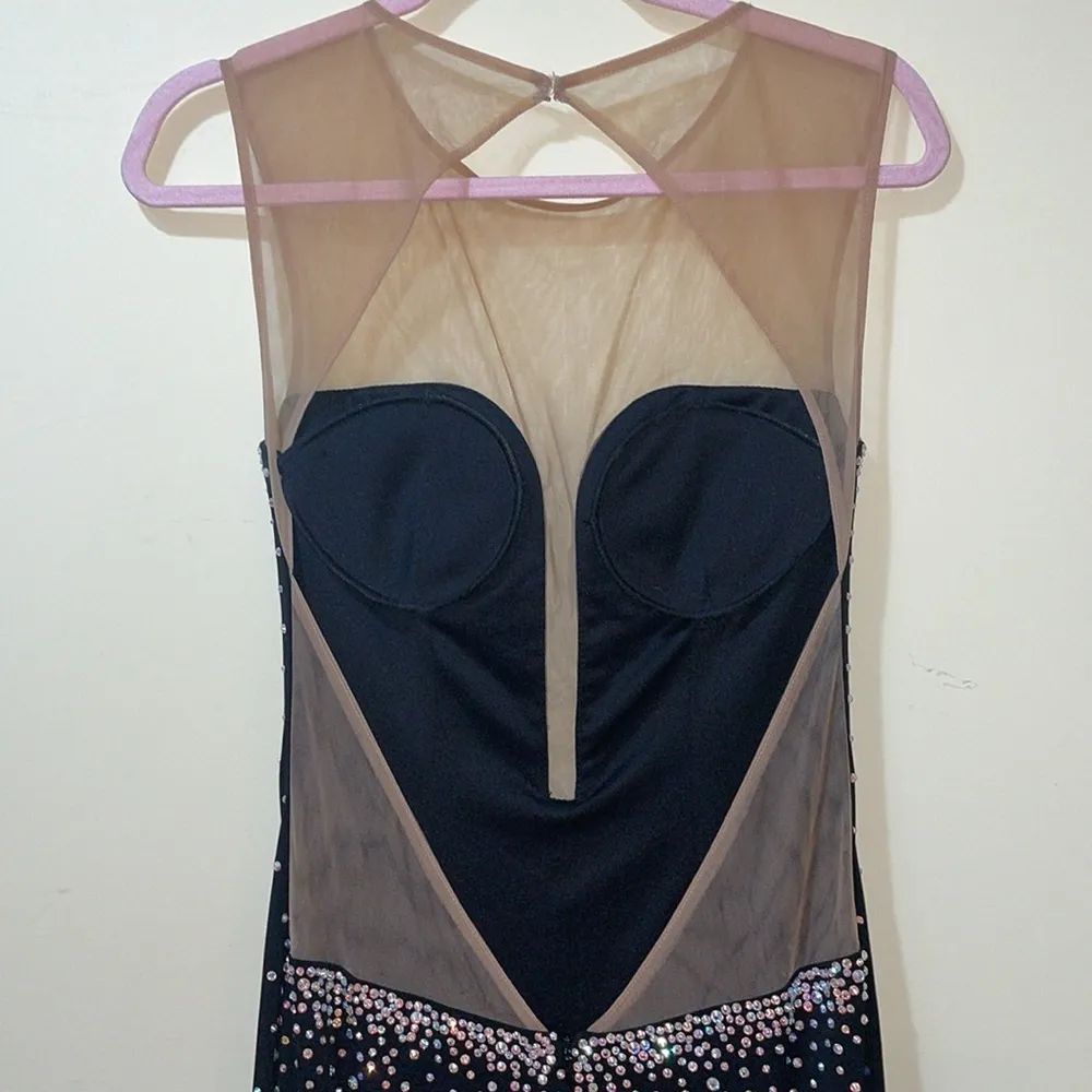 Jovani Womens  Cocktail Dress Black Open Back - Image 9