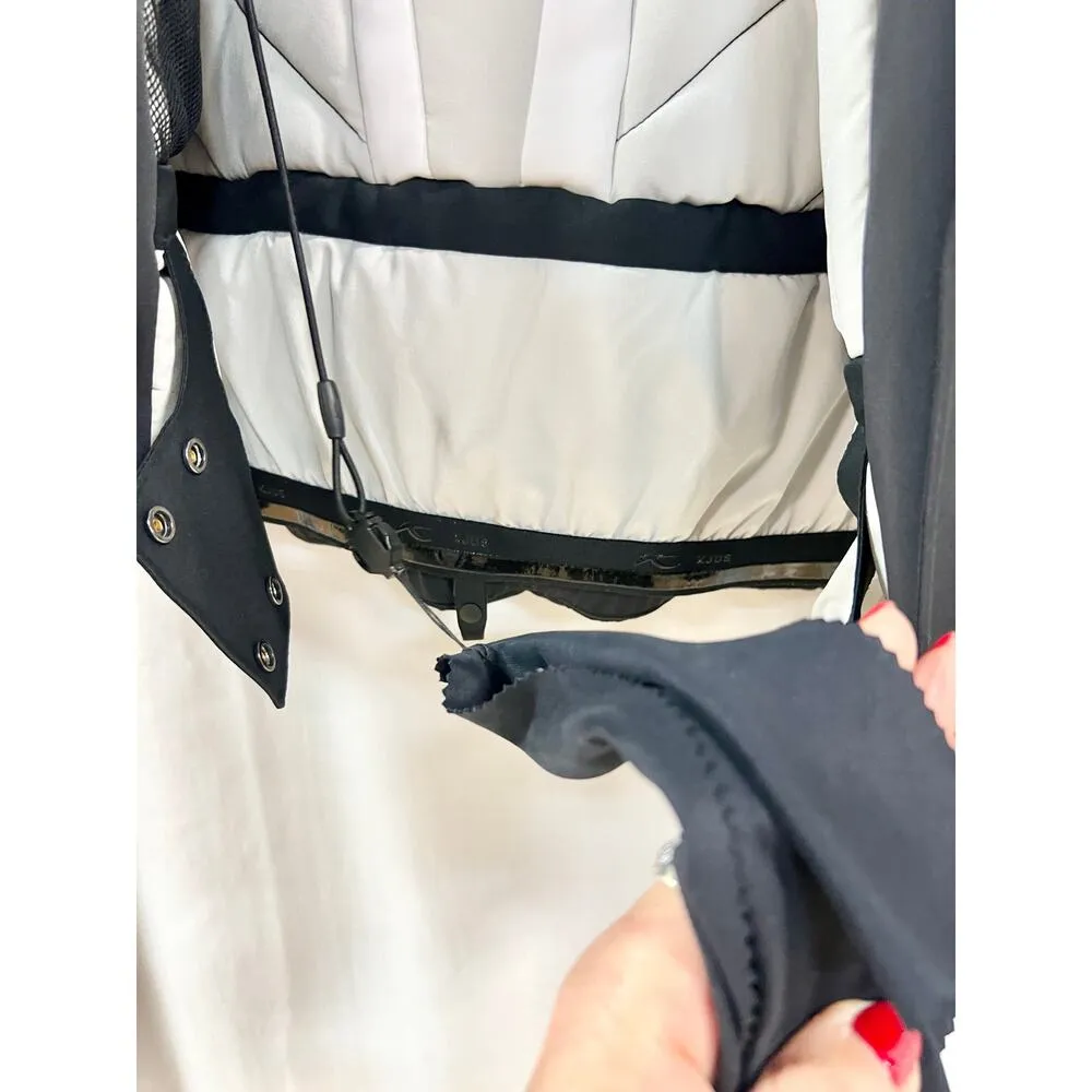 KJUS Laina Colorblock Long Sleeve Full Zip Hooded Jacket Black/Gray Women 36 / S Black - Image 5