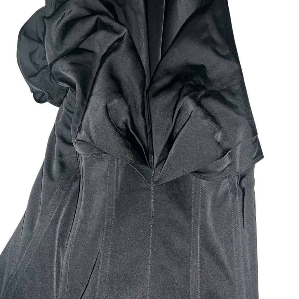 NEW NWT NBD Jake Gown Strapless Corset Maxi Dress Rosette Detail Black - Image 10