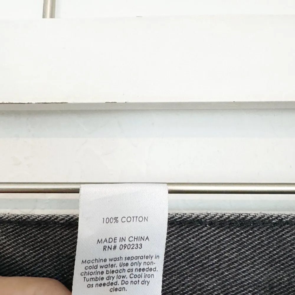 Pacsun High Rise Straight Leg Distressed Ripped Faded Black Jeans Grunge Size 26 - Image 8