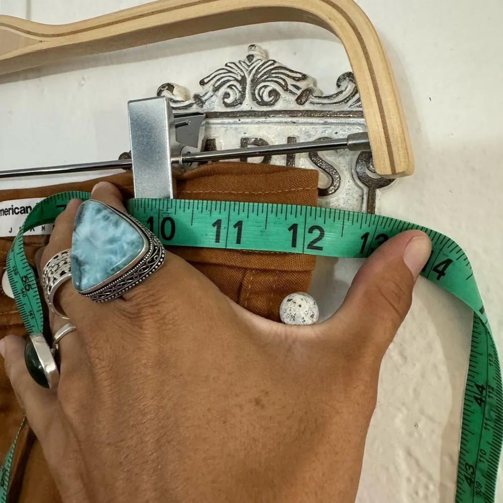 AMERICAN APPAREL HIGH WAISTED DISCO PANTS IN TAN DENIM sz SMALL - Image 4