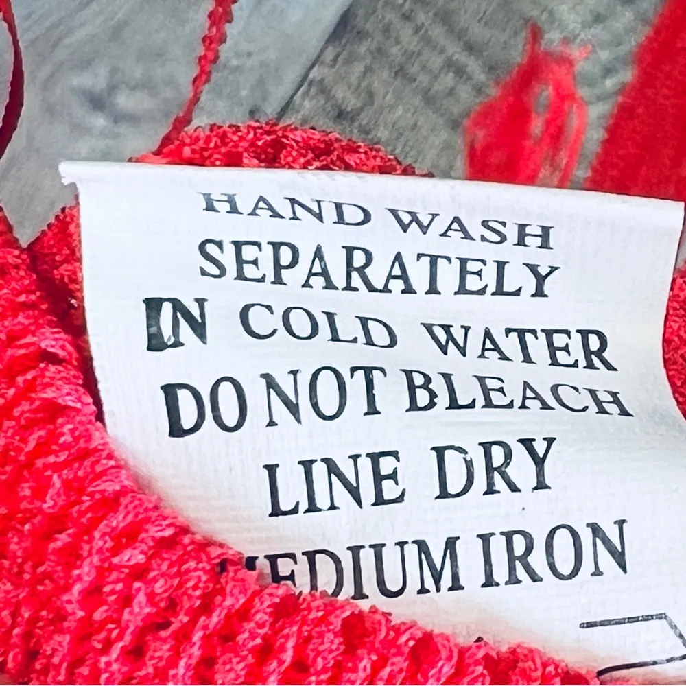 Kokomo Unltd Size S/M Knit Sweater Cape/Top Combo with Fringe Dark Peach… - Image 7