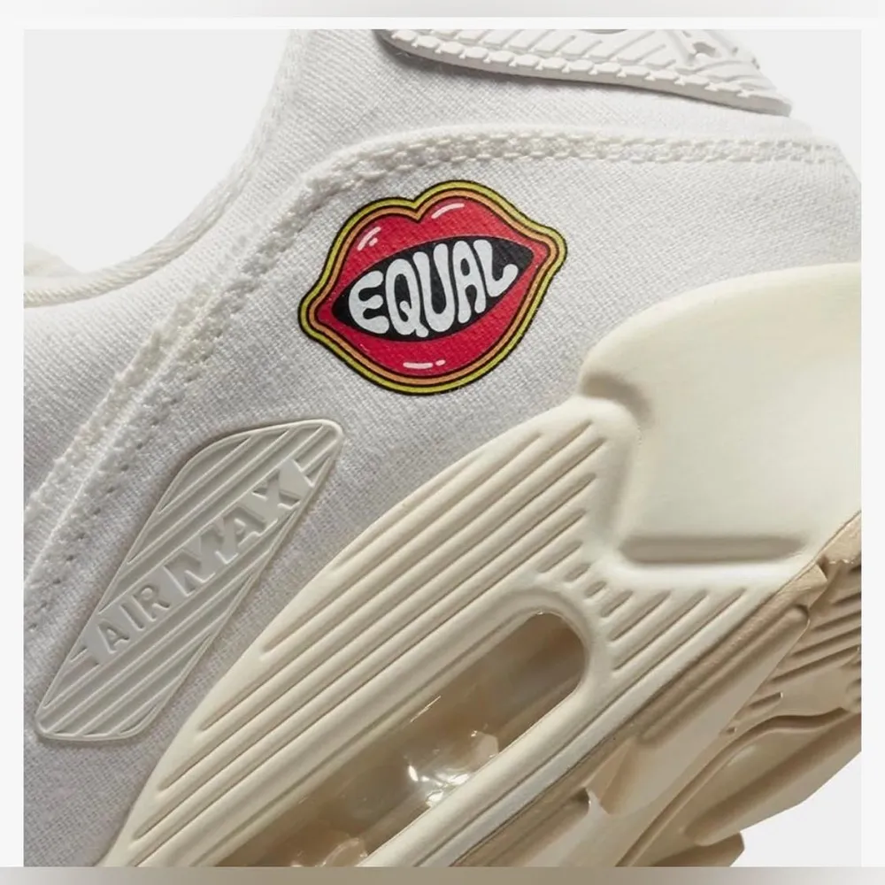 Nike Womens Size 12 Air Max 90 SE The Future Is Equal FD0867-133 Sail White Lips - Image 2