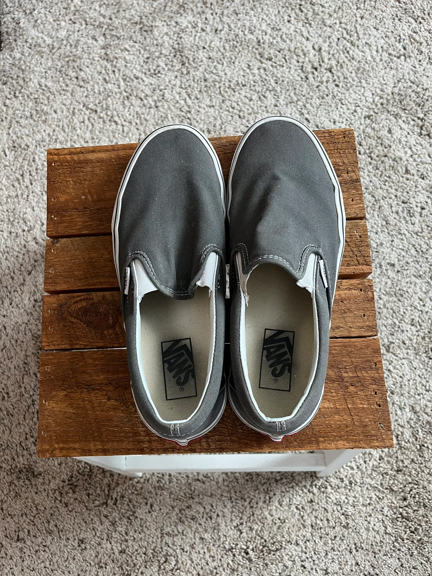 Vans Gray Slip-ons - Image 3