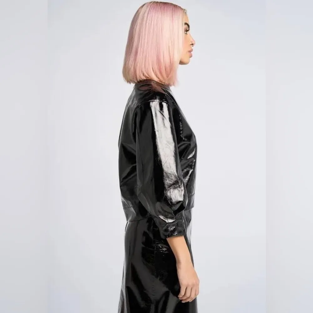 NWOT Lita By Ciara Revolve leather cropped sweatshirt - Image 3