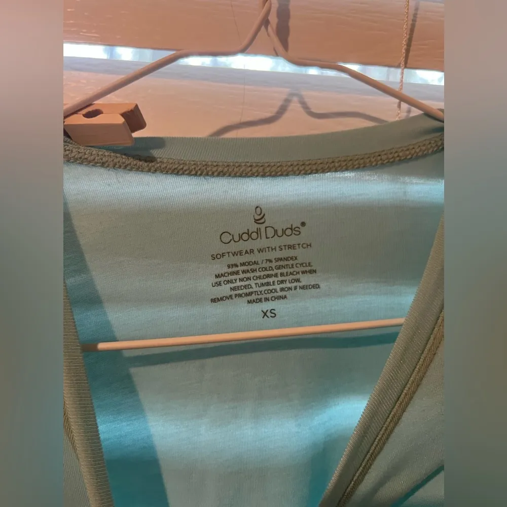 Cuddl Duds Teal Long Sleeve Shirt - Image 2