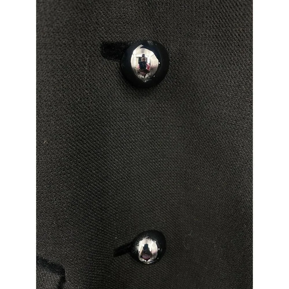 Kate‎ Spade Double Breasted Black Wool Blend Peacoat Jacket Size Small - Image 4