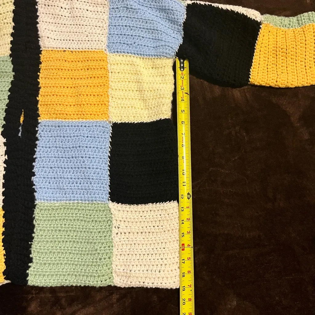 Handmade crotchet Granny Sweater (measurements included) Yellow Size undefined - Image 7