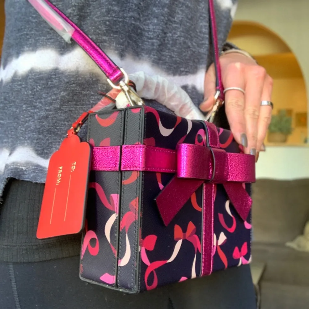 Authentic KATE SPADE Leather gift wrap Crosby/Satchel - Image 12