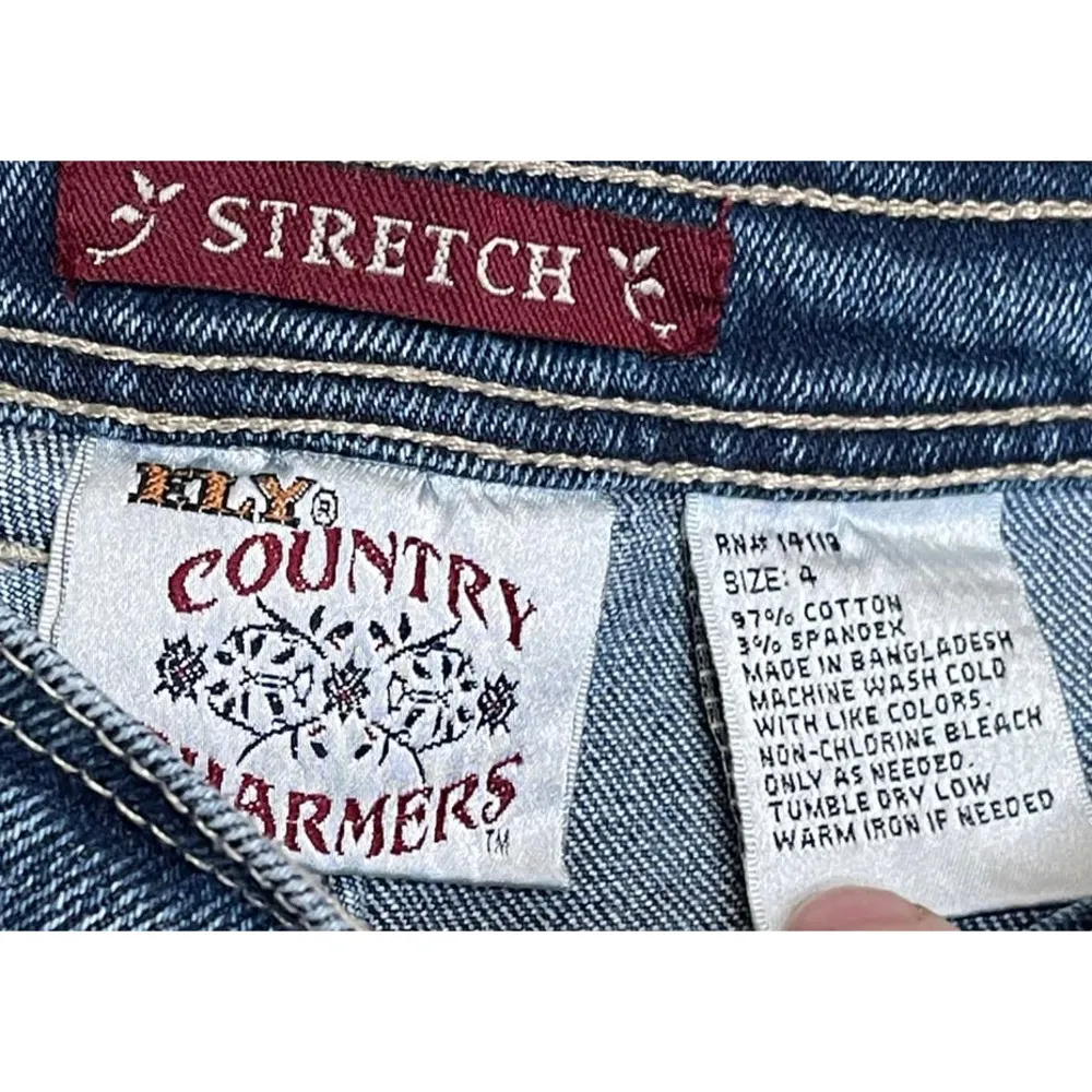 Ely Country Charmers Women's Jeans Stretch Flared Leg Denim Mid - Image 5