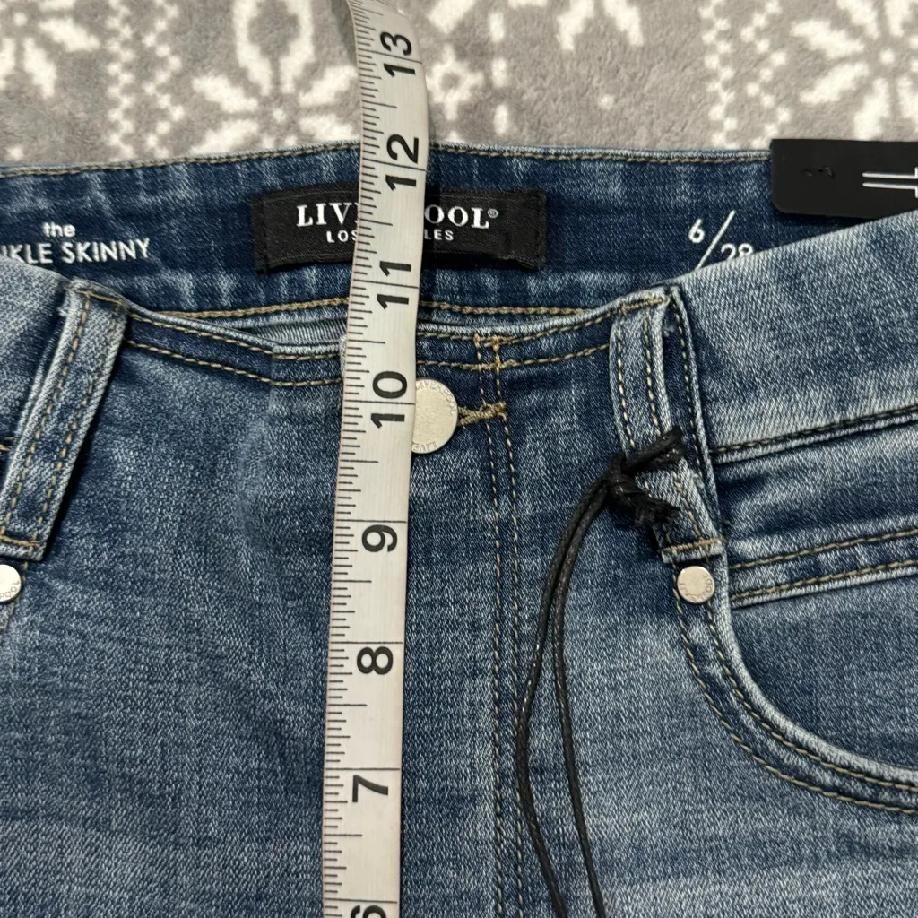 Stitch Fix Liverpool Gia Glider Ankle Skinny Jean In Atmore‎ NWT Size 6/28 Blue - Image 12