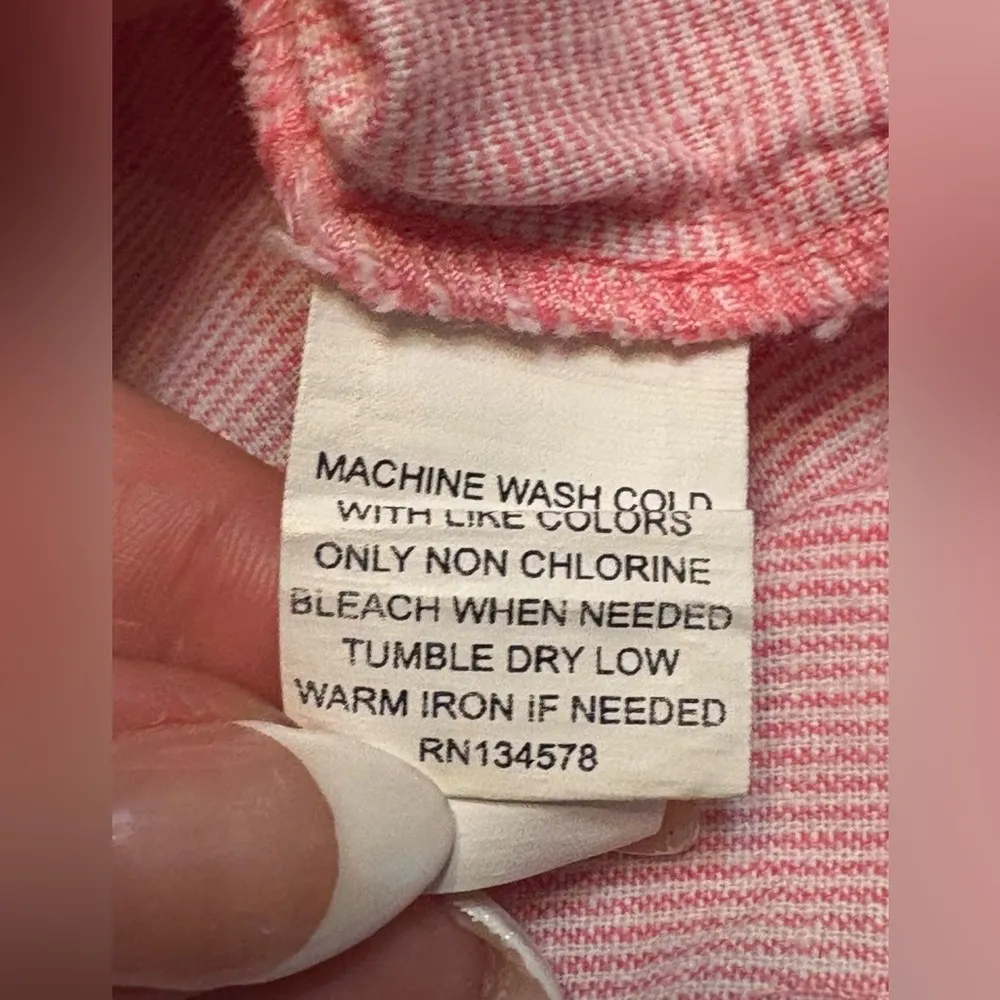 Vineyard Vines Pink 3/4 Sleeve Polo Tunic Linen and Cotton size M - Image 7