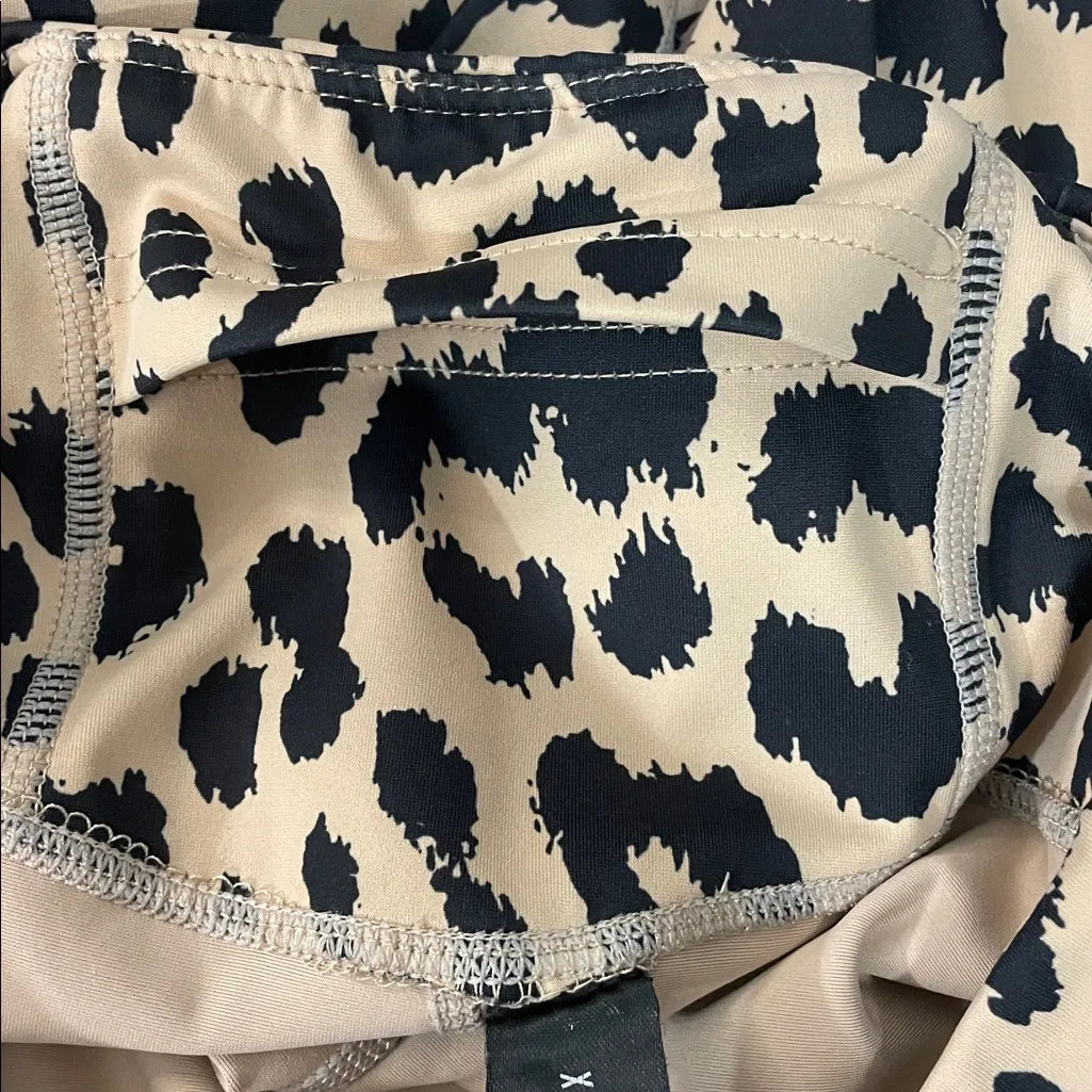 Allfenix Cheetah/Leopard Print 7/8 Leggings Tan - Image 6