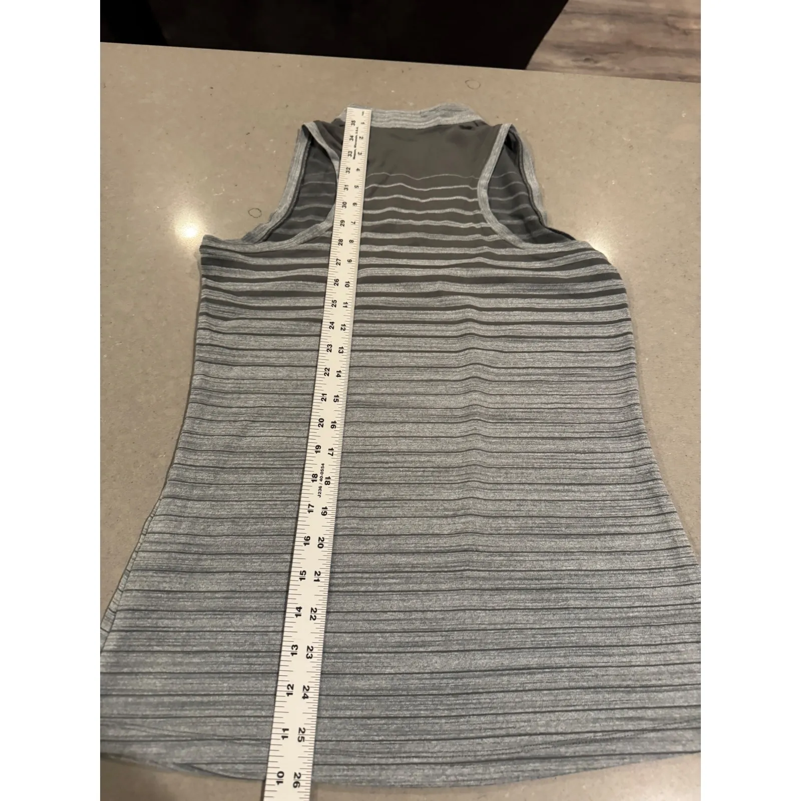 Nike Golf Womens Dri-Fit Sleeveless Striped Polo Shirt Size S Gray - Image 5