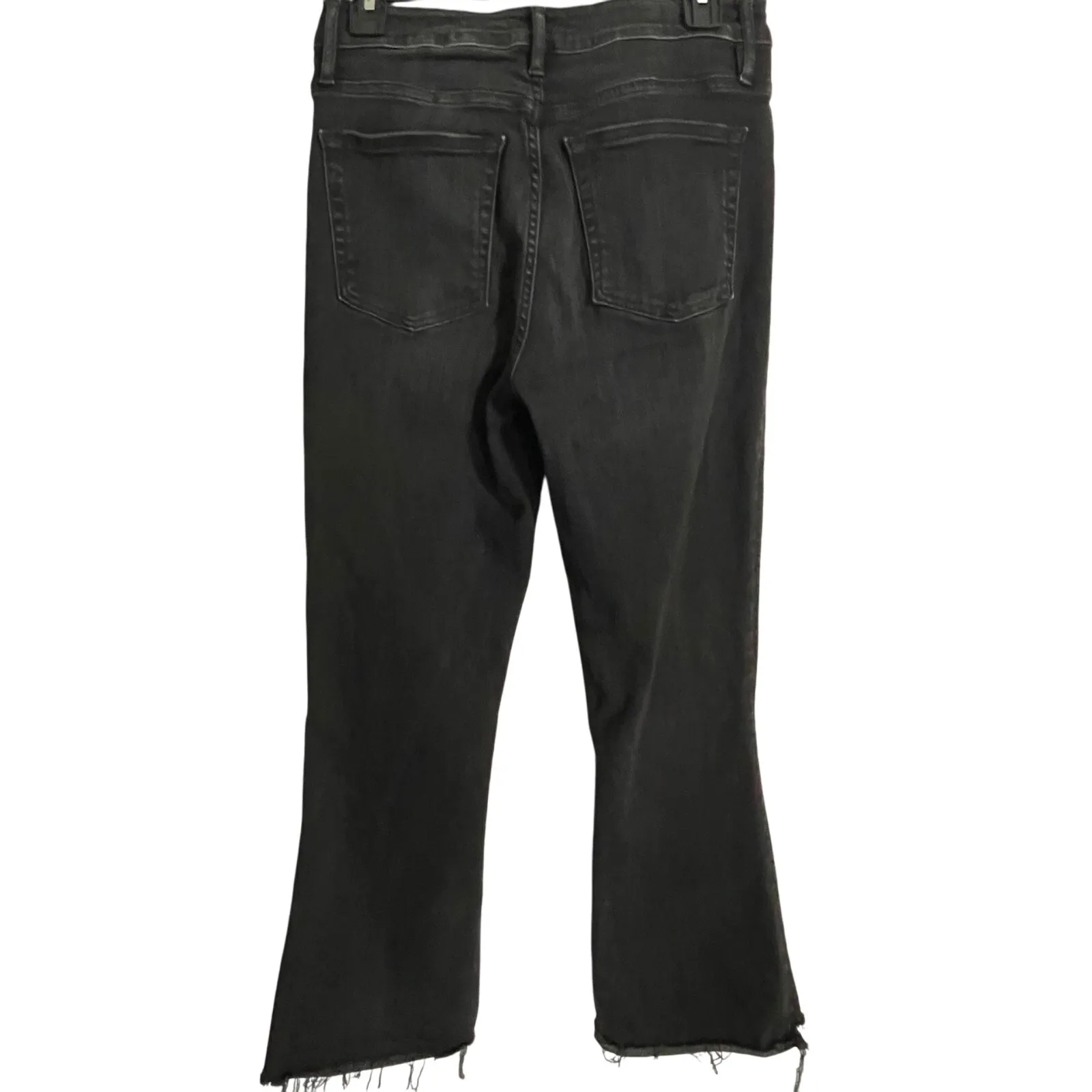 FRAME Women’s Le Crop Mini Boot in Black Tilt Wash Raw Step Down Hem - Image 5