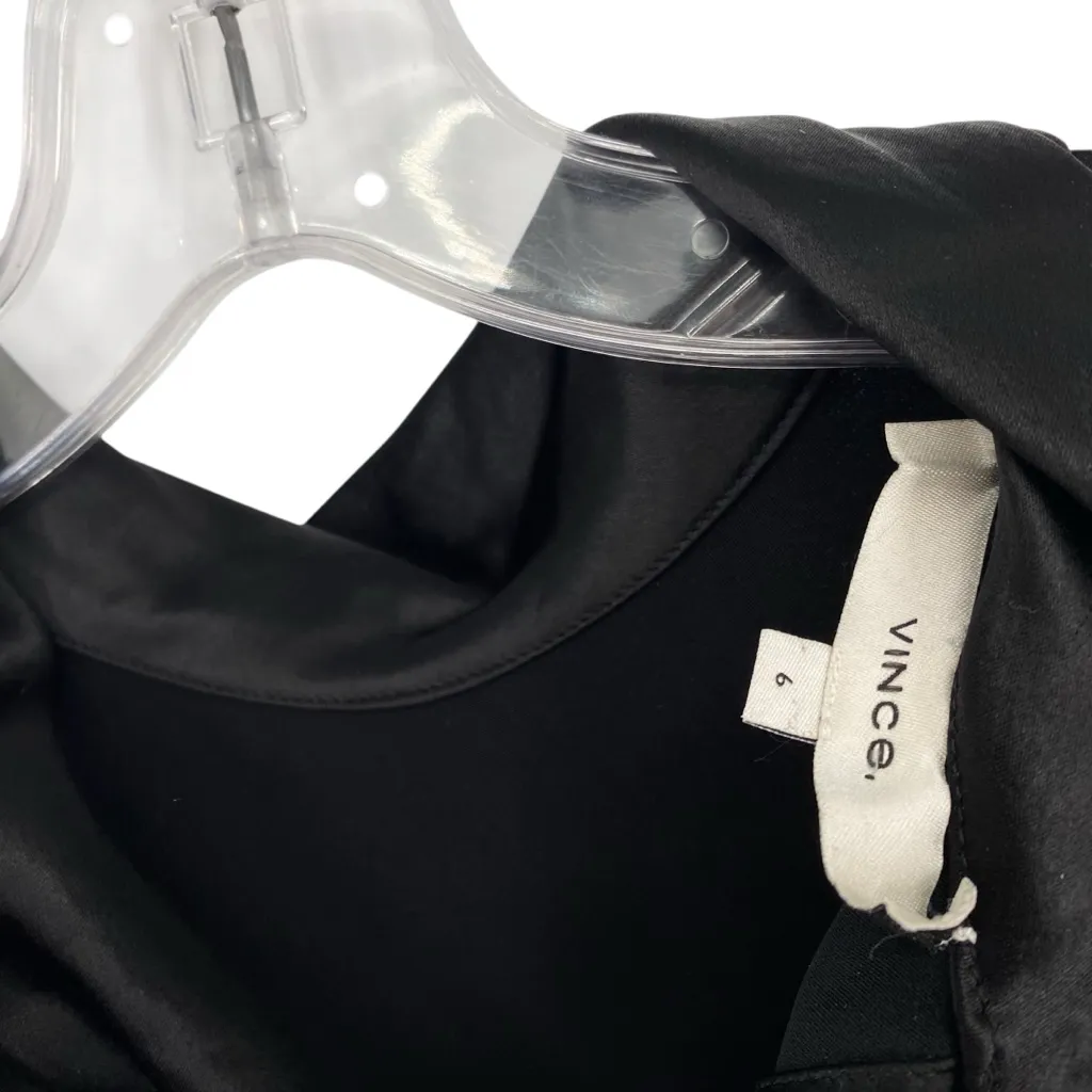 Vince Black Sleeveless Satin Wide Leg Cropped Jumpsuit - Image 9