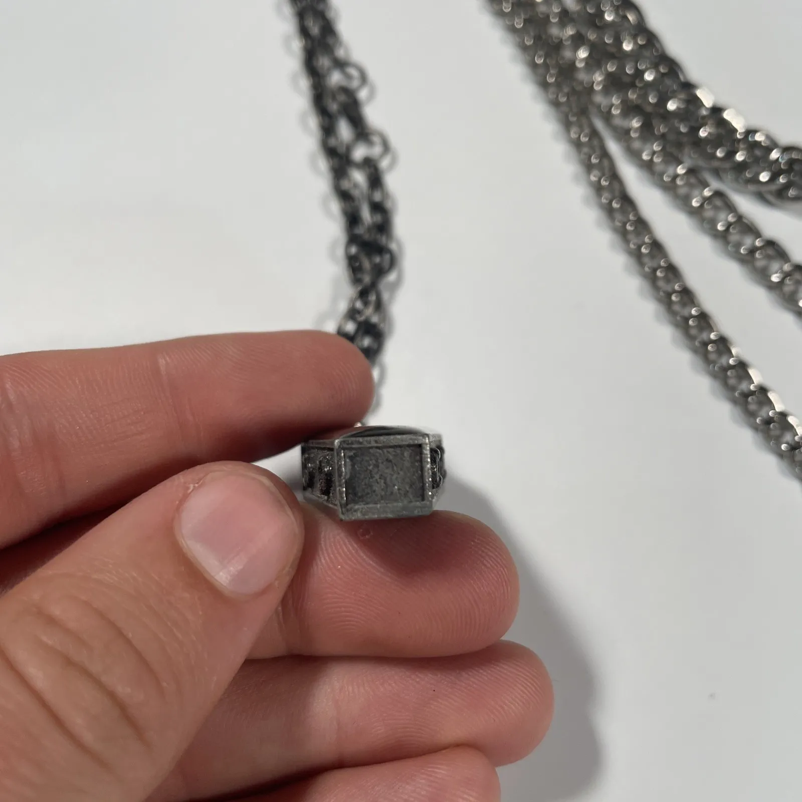 VINTAGE LOT OF Goth Collar Necklace Black Chain Choker Punk Emo Coffin Hot Topic - Image 8