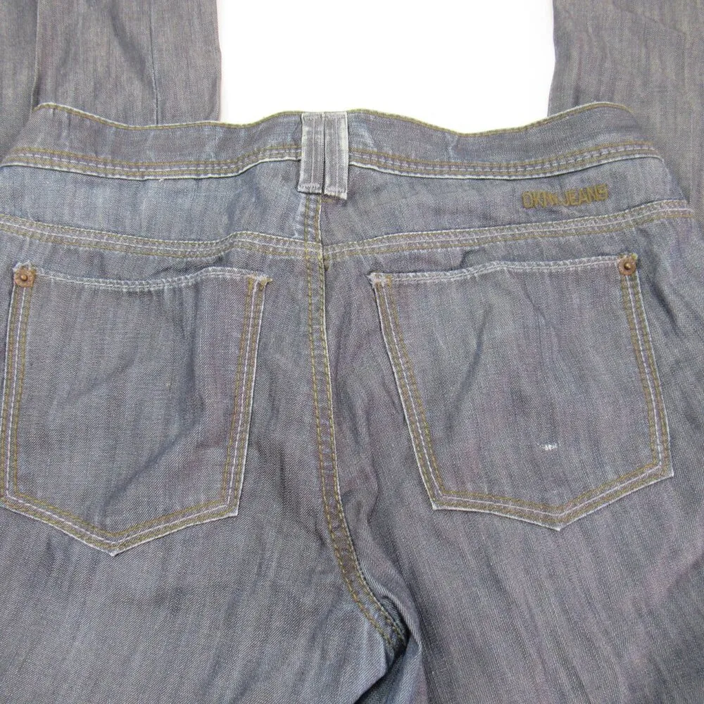 DKNY Jeans Skinny Dark Wash Y2K Denim Juniors 4R Straight leg - Image 10