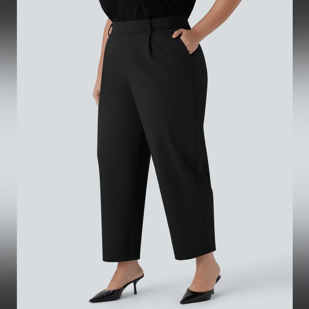 Halara High Waisted Ankle Length Tapered Work Pants With Pockets - Image 7