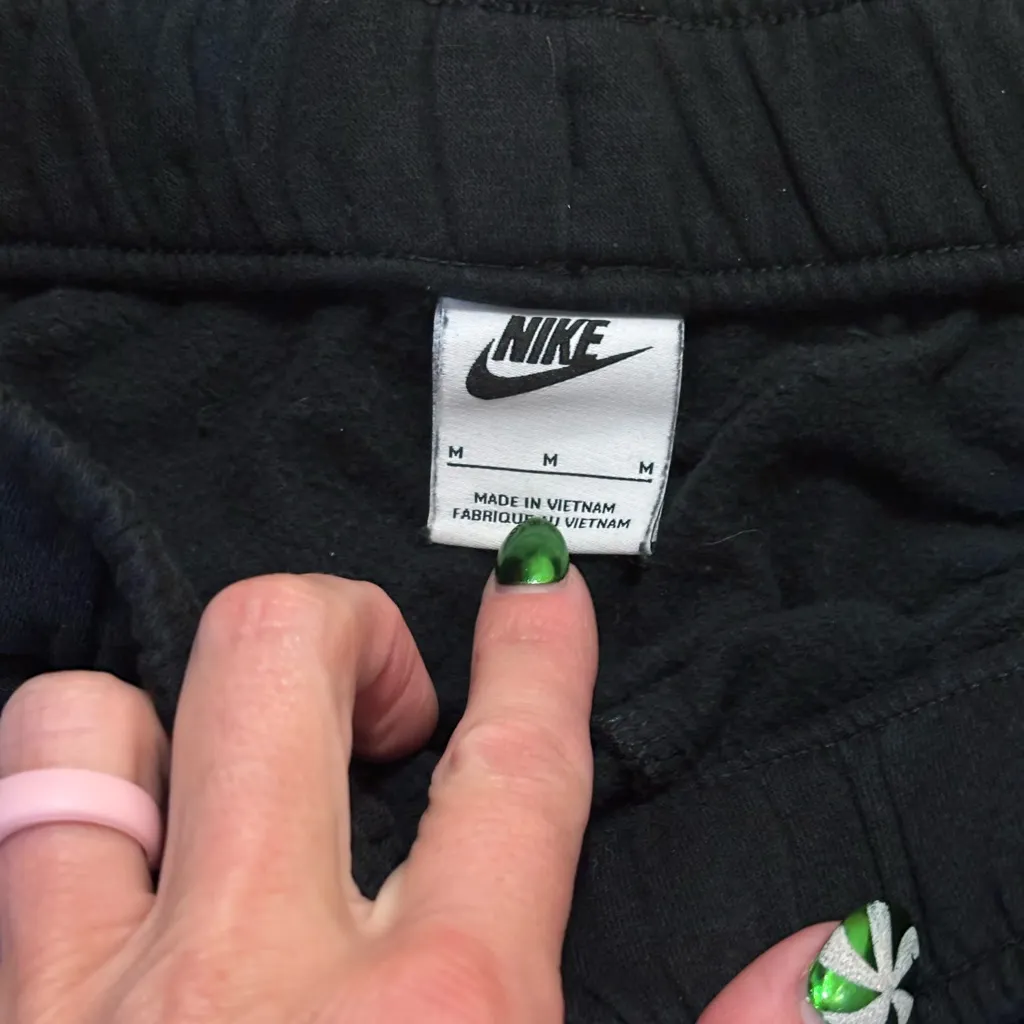 Nike Black and Light Blue Joggers sz Medium - Image 3