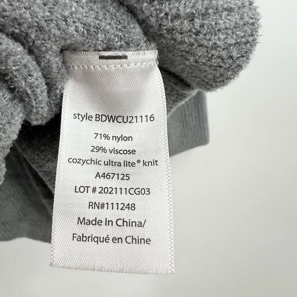 Barefoot Dreams Cozy Chic Ultra Lite Knit Pullover Sweater Gray BDWCU21116 1X - Image 8