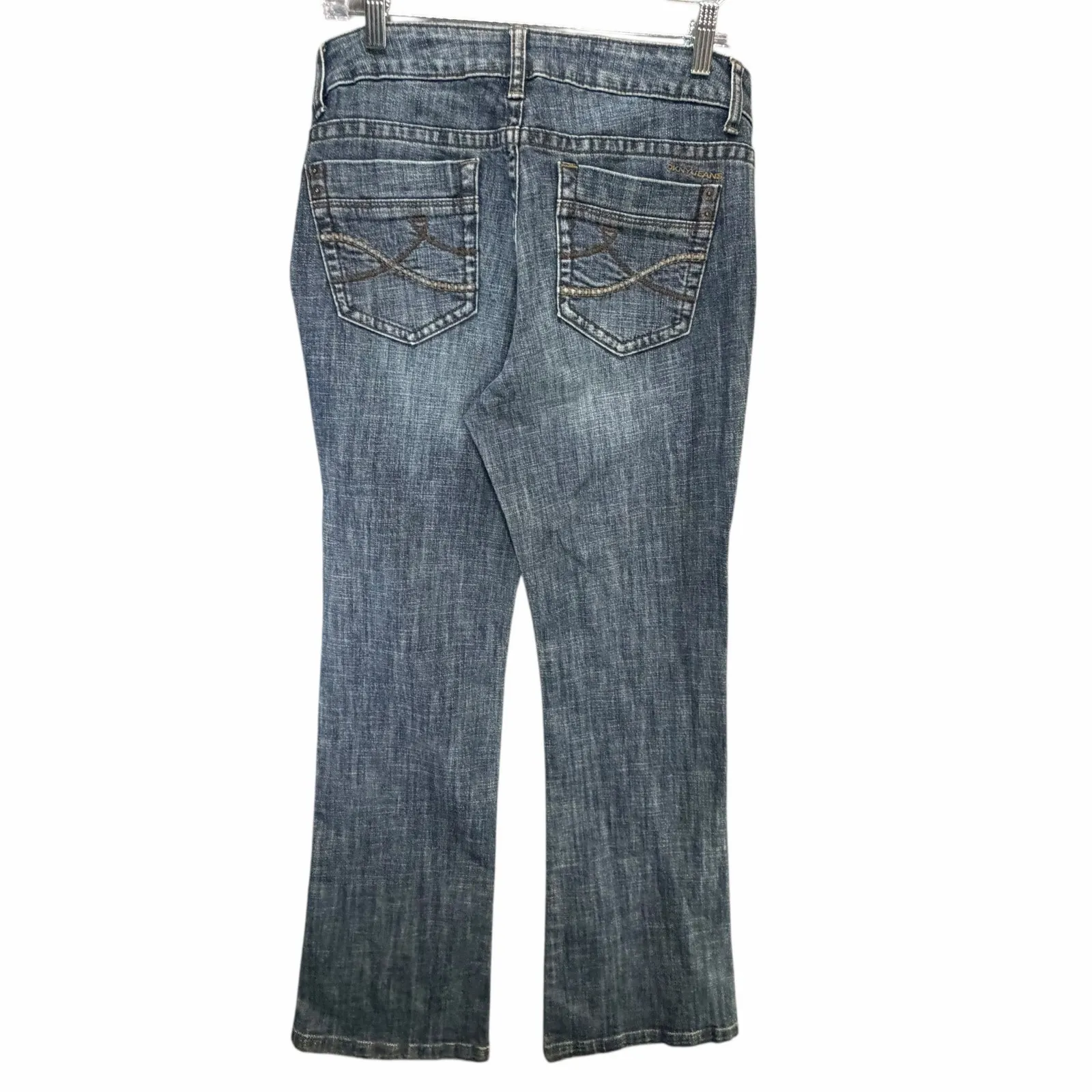 DKNY Y2K Bootcut Jeans Womens 12 Blue Denim Indie Vintage Revival Urban Retro - Image 3