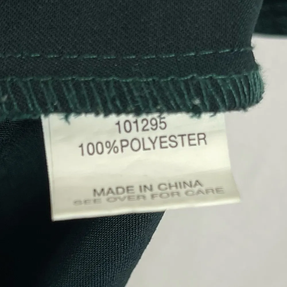 Kendall & Kylie XS Deep Green Silk Slip Slit Mini Dress Square Neckline - Image 8