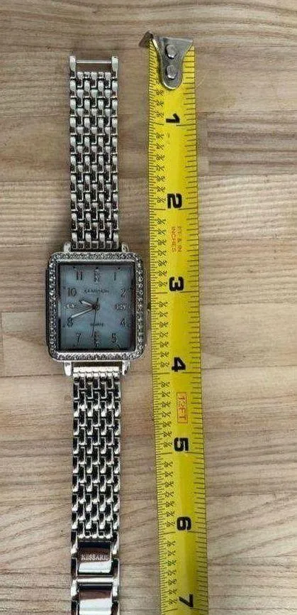 Kessaris Ladies Watch Crystal Embellishments Pearl Dial Stainless Bracelet - Image 8