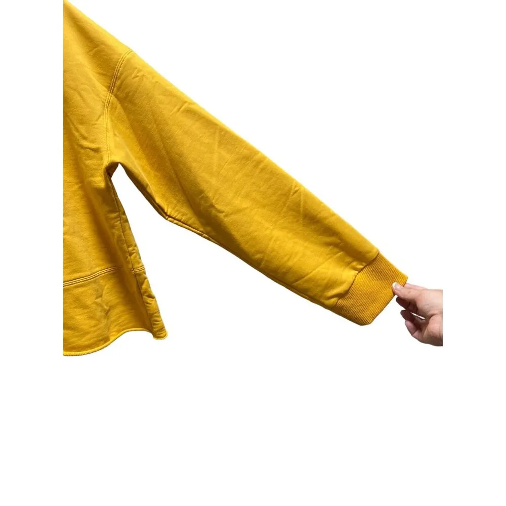 Zyia Active Cropped Sweatshirt Mustard Yellow Size XL Workout Casual Activewear - Image 9