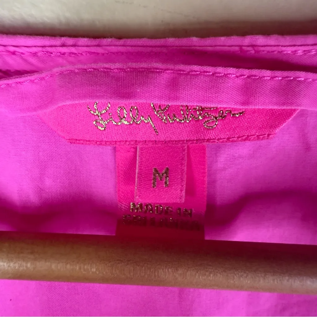 Lilly Pulitzer Laylee Bubble‎ Gum Pink Womens Midi Tiered Dress Size Medium NEW - Image 4