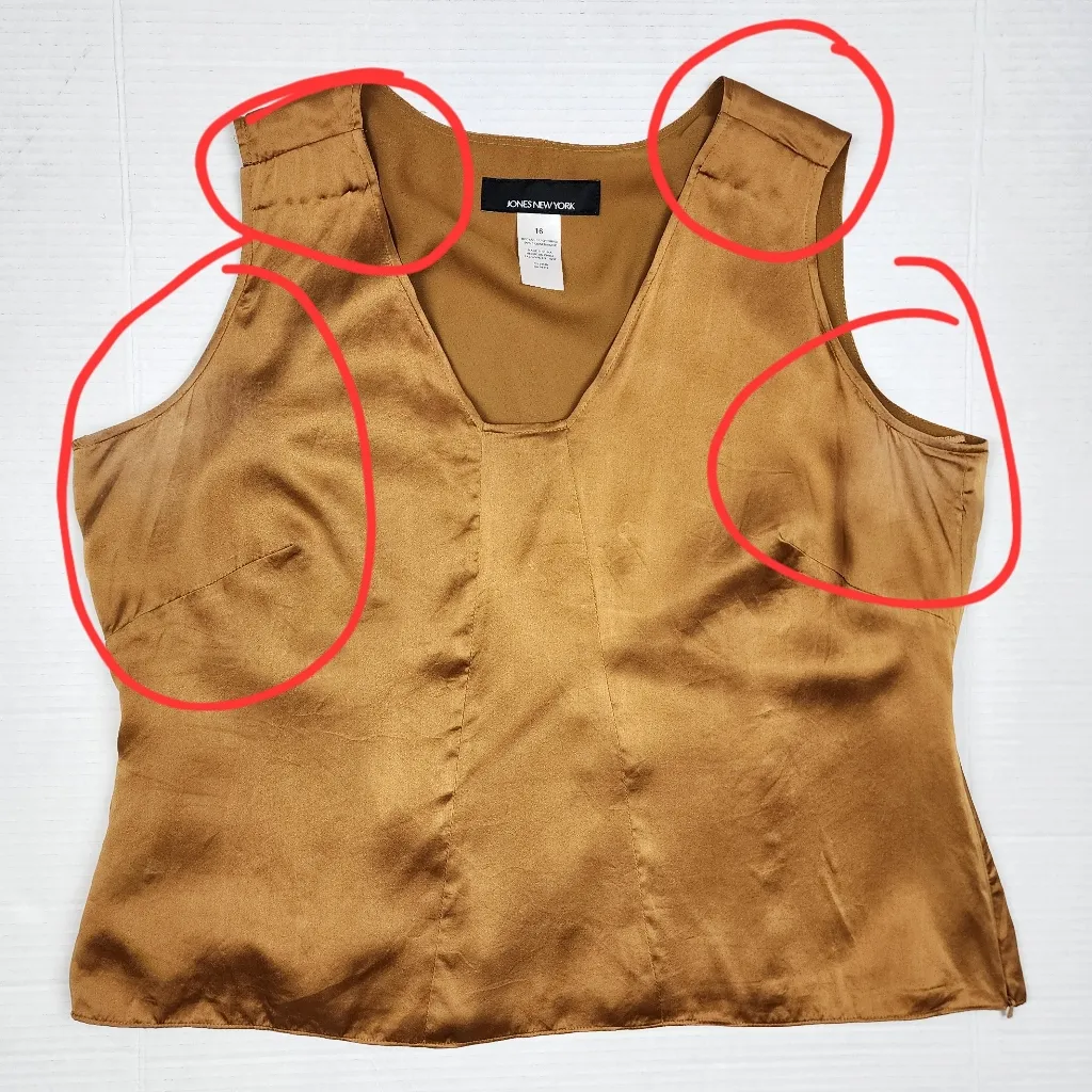 Jones New York Flawed*Altered  Silk Top Size 16 - Image 5