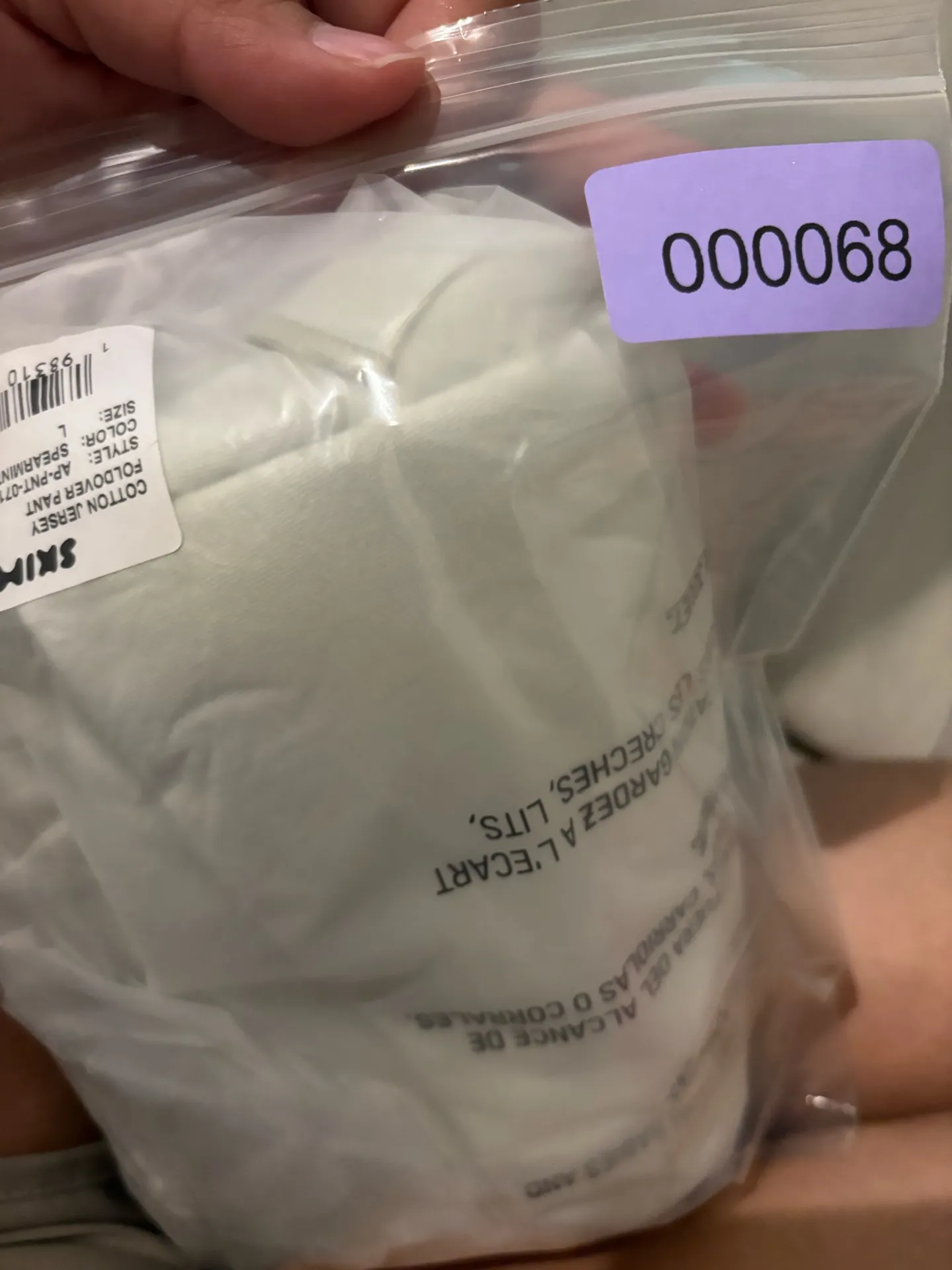 Skims Cotton jersey fold-over pant Color spearmint - Image 3