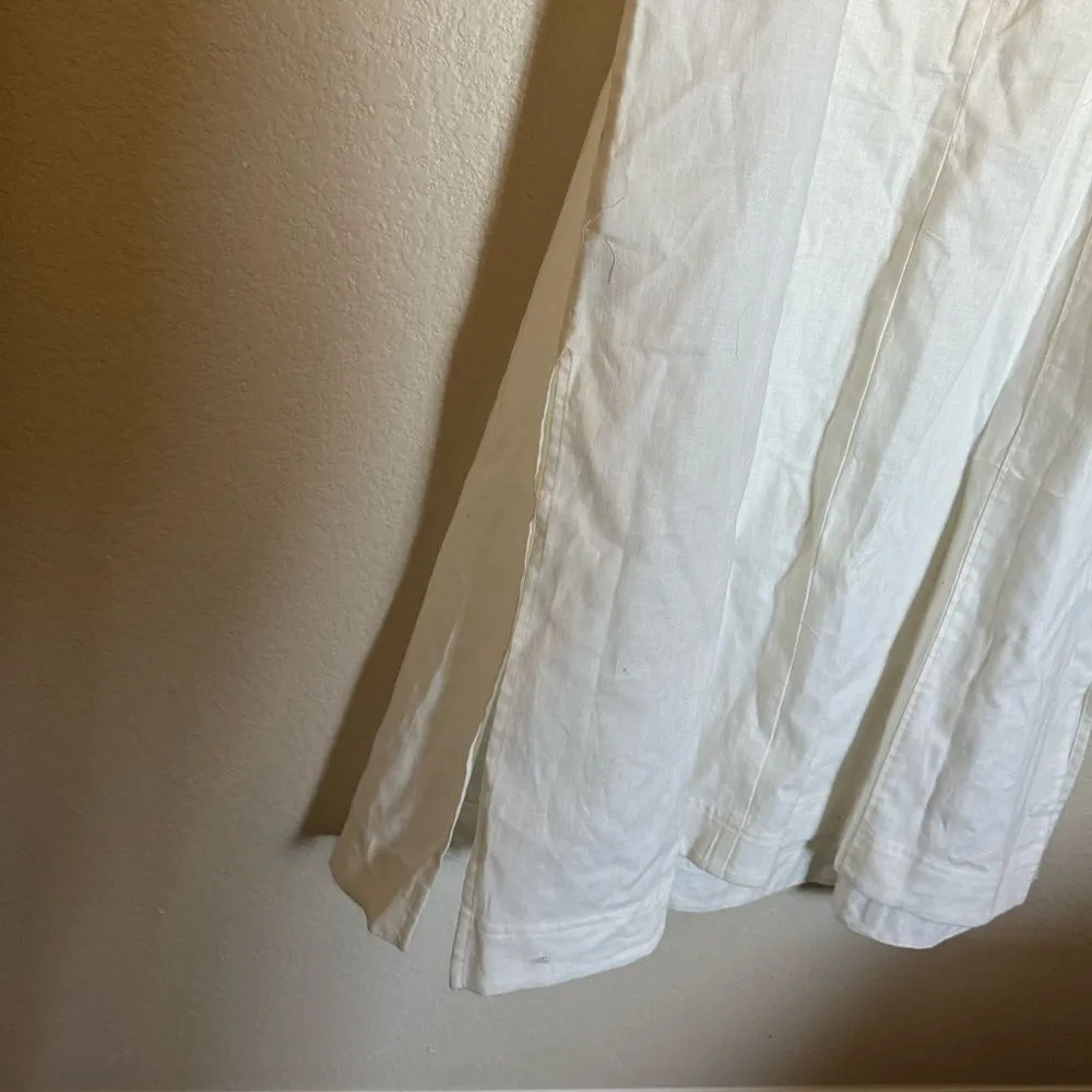 Madewell Princess Seamed Midi Dress Lighthouse‎ Sz XL Lagenlook Linen Cotton - Image 10