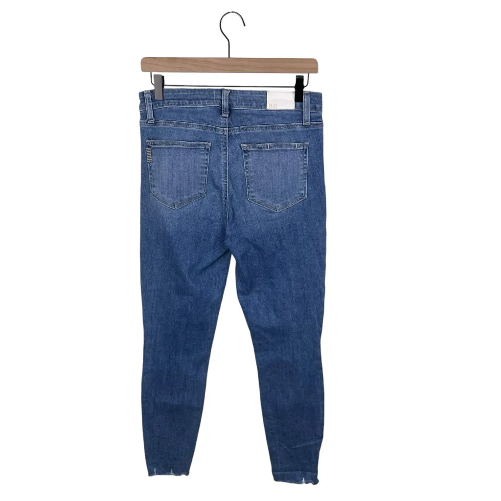Paige Hoxton Ankle Jeans Women's Size 28 Dezi Destructed Distressed Denim Ripped - Image 2